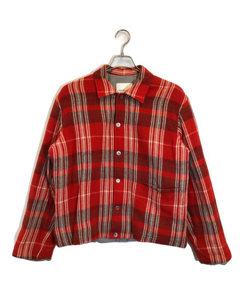 COMME des GARCONS HOMME（コムデギャルソン オム）COMME des GARCONS HOMME (コムデギャルソン オム) リバーシブルシャツブルゾン レッド サイズ:不明の古着・服飾アイテム