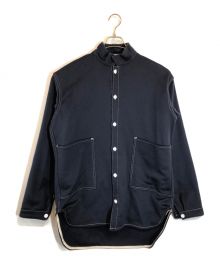 Tender（テンダー）の古着「HIGH BACK BOX CLOTH WOOL SHIRT」｜ネイビー