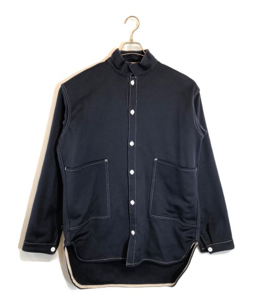 Tender（テンダー）Tender (テンダー) HIGH BACK BOX CLOTH WOOL SHIRT ネイビー サイズ:SIZE 3の古着・服飾アイテム