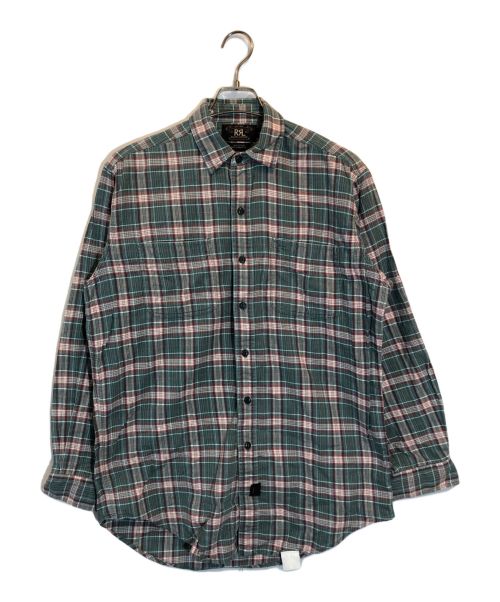 RRL（ダブルアールエル）RRL (ダブルアールエル) オンブレチェックシャツ グリーン サイズ:SIZE Sの古着・服飾アイテム