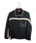 SUPREMEシュプリーム）の古着「chest stripe zip up cardigan」｜ブラック