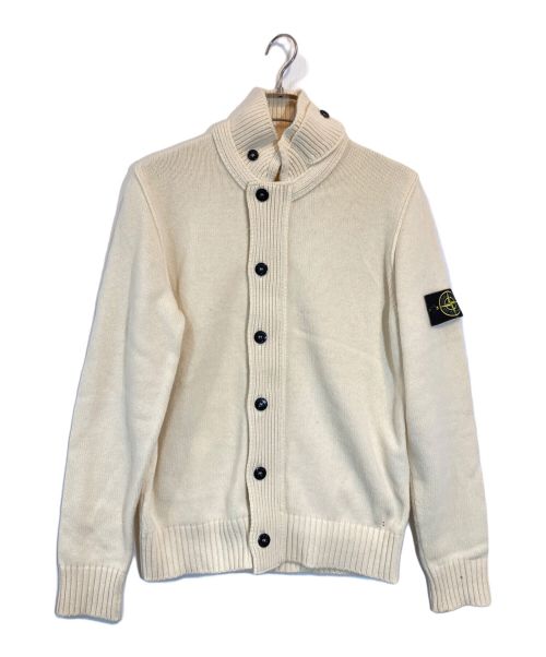 STONE ISLAND（ストーンアイランド）STONE ISLAND (ストーンアイランド) ニットブルゾン ホワイト サイズ:SIZE Lの古着・服飾アイテム