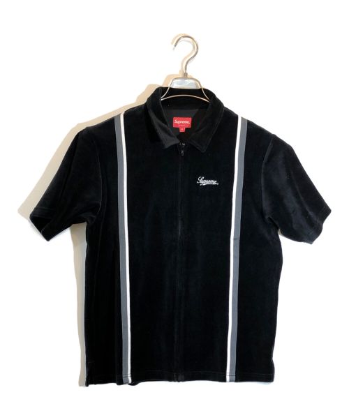 SUPREME（シュプリーム）SUPREME (シュプリーム) 18SS Velour Warm Up Shirts ブラック サイズ:SIZE Sの古着・服飾アイテム