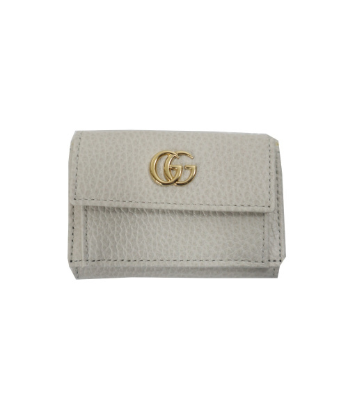 GUCCI（グッチ）GUCCI (グッチ) 3つ折り財布 ホワイト サイズ:下記参照 プチマーモント 523277  0416の古着・服飾アイテム