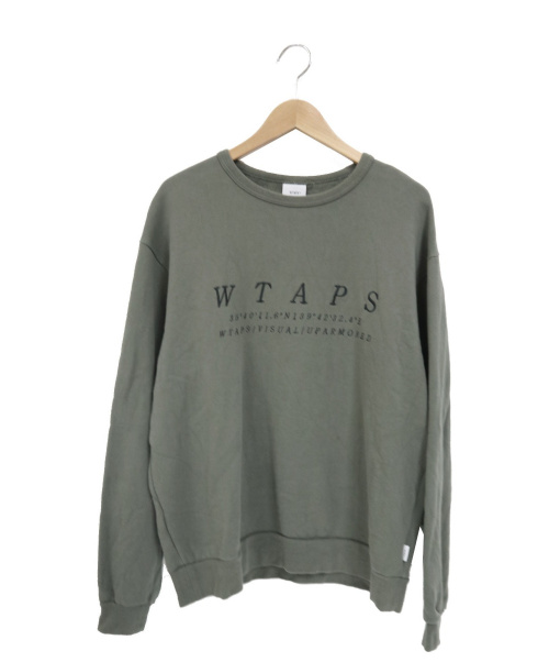 中古・古着通販】WTAPS (ダブルタップス) ロゴ刺繍スウェット オリーブ