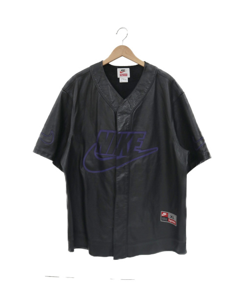 中古 古着通販 Supreme Nike シュプリーム ナイキ コラボレザーベースボールシャツ ブラック サイズ Xl 19aw ブランド 古着通販 トレファク公式 Trefac Fashion