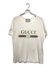 中古・古着通販】GUCCI (グッチ) ロゴウォッシュドオーバーサイズT