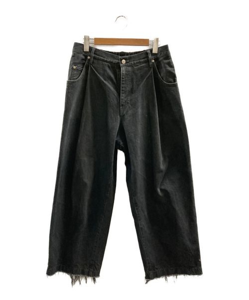 NEON SIGN（ネオンサイン）NEON SIGN (ネオンサイン) Wide Denim Slacks ブラック サイズ:48の古着・服飾アイテム