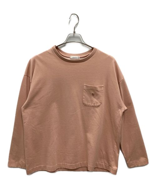 nanamica（ナナミカ）nanamica (ナナミカ) Big L/S Tee ピンク サイズ:Sの古着・服飾アイテム