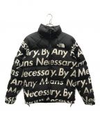 SUPREME×THE NORTH FACEシュプリーム × ザノースフェイス）の古着「Nuptse Jacket By Any Means Necessary」｜ブラック×ホワイト
