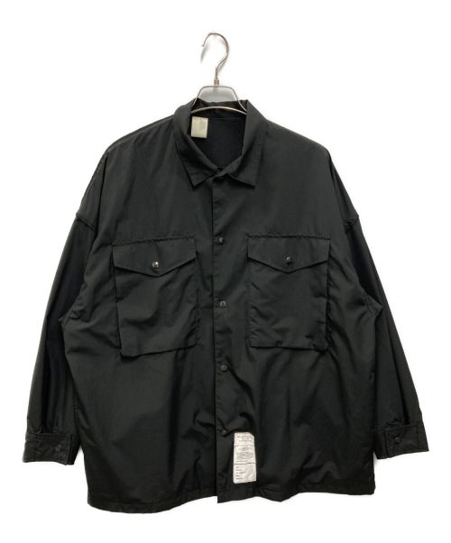 N.HOOLYWOOD（エヌ ハリウッド）N.HOOLYWOOD (エヌ ハリウッド) WORK SHIRT ブラック サイズ:38の古着・服飾アイテム