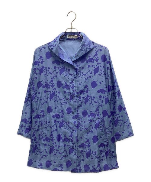 ISSEY MIYAKE（イッセイミヤケ）ISSEY MIYAKE (イッセイミヤケ) 総柄シャツ ブルー サイズ:2の古着・服飾アイテム