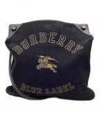 BURBERRY BLUE LABELバーバリーブルーレーベル）の古着「コーデュロイショルダーバッグ」｜ブラック