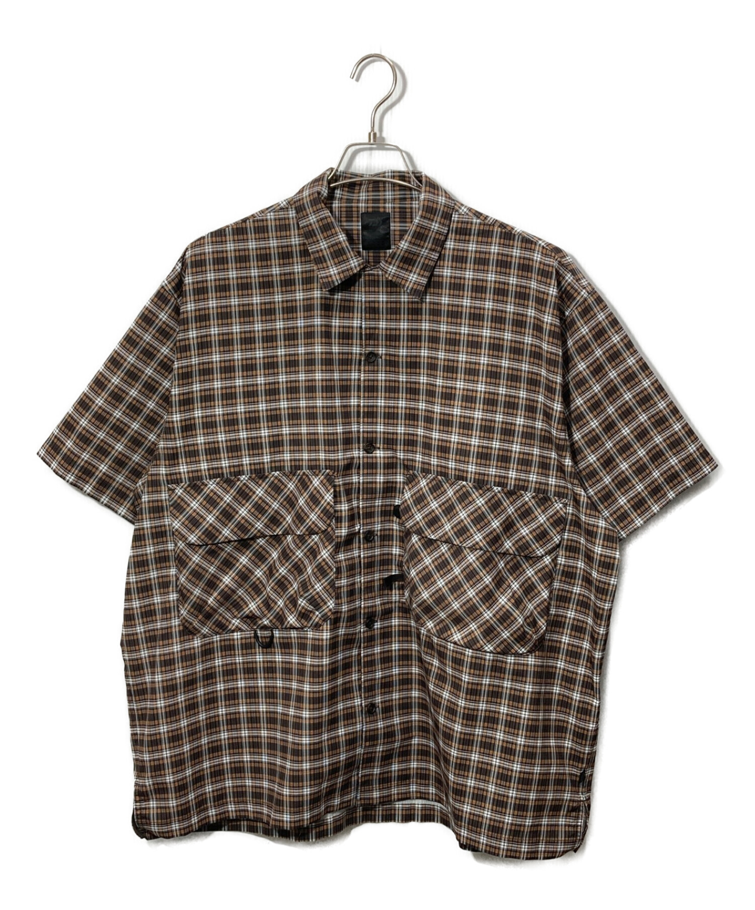 DAIWA PIER39 (ダイワ ピア39) Tech Regular Collar Shirts S/S ブラウン サイズ:L