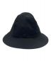 Yohji Yamamoto pour homme (ヨウジヤマモト プールオム) WOOL FLANNEL FEDORA HAT ブラック：13000円