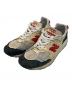 NEW BALANCE×Teddy Santisニューバランス×ティディ サンティス）の古着「ローカットスニーカー」｜アイボリー×ネイビー