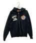 LOONEY TUNES（ルーニーチューンズ）の古着「ROAD RUNNER ZIP HOODED PARKA」｜ブラック