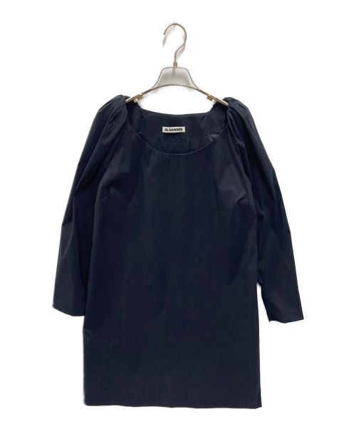 JIL SANDER（ジルサンダー）JIL SANDER (ジルサンダー) ウールナイロンワンピース ネイビー サイズ:38の古着・服飾アイテム