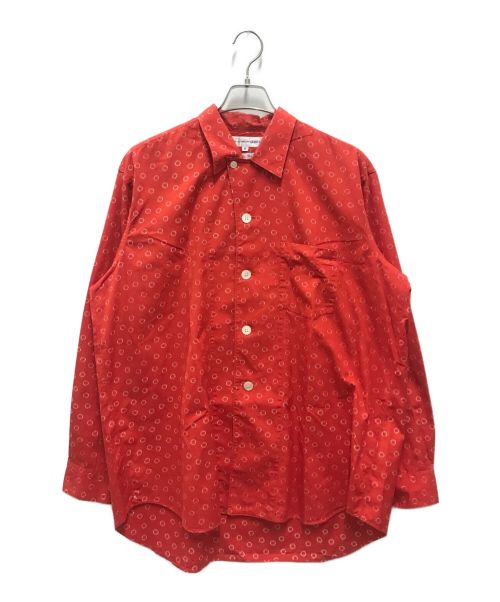 COMME des GARCONS SHIRT（コムデギャルソンシャツ）COMME des GARCONS SHIRT (コムデギャルソンシャツ) 総柄シャツジャケット レッド サイズ:Mの古着・服飾アイテム