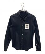 RAF SIMONSラフシモンズ）の古着「ロゴパッチデニムシャツ」｜ブラック