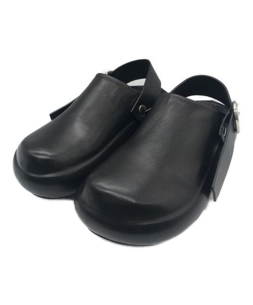 JIL SANDER（ジルサンダー）JIL SANDER (ジルサンダー) Fussbet Clog Mule Nappa Setanil ブラック サイズ:23cmの古着・服飾アイテム