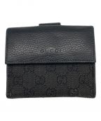 GUCCIグッチ）の古着「GGキャンバスコンパクトウォレット」｜ブラック