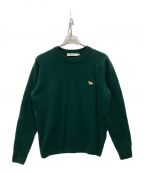 maison kitsuneメゾンキツネ）の古着「BABY FOX PATCH COSY R-NECK PULLOVER」｜グリーン