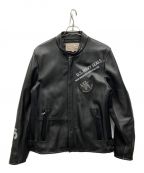 AVIREXアヴィレックス）の古着「COMBINATION RIDERS JACKET」｜ブラック