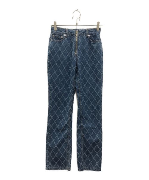 LE CIEL BLEU（ルシェルブルー）LE CIEL BLEU (ルシェルブルー) Diamond Punched Denim インディゴ サイズ:34の古着・服飾アイテム