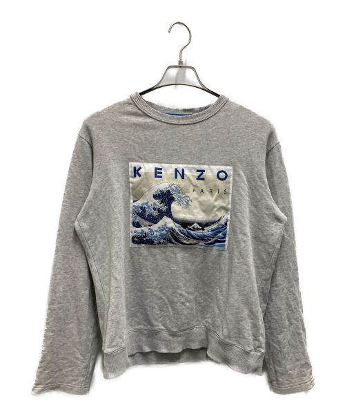 KENZO（ケンゾー）KENZO (ケンゾー) Memento 2 Kanagawa Wave Sweat グレー サイズ:Sの古着・服飾アイテム