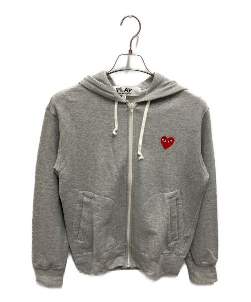 PLAY COMME des GARCONS（プレイ コムデギャルソン）PLAY COMME des GARCONS (プレイ コムデギャルソン) SWEAT ZIP HOODIE グレー サイズ:Sの古着・服飾アイテム