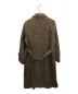 AURALEE (オーラリー) WOOL ALPACA HERRINGBONE TWEED SOUTIEN COLLAR COAT ブラウン サイズ:3：79800円