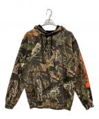 CarHarttカーハート）の古着「MIDWEIGHT CAMO SLEEVE LOGO HOODIE」｜ブラウン