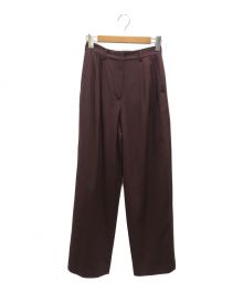 CLANE（クラネ）の古着「BASIC TUCK PANTS」｜ボルドー