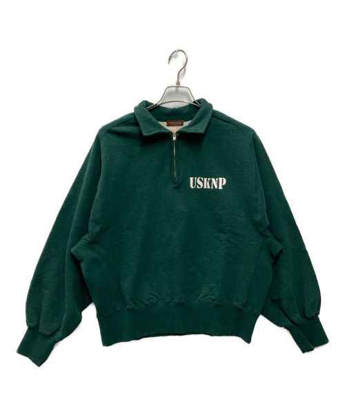 IMPRESTORE（インプレスストア）IMPRESTORE (インプレスストア) TWOKNOP (トゥークノップ) USKNP Half Zip Sweatshirt グリーン サイズ:36の古着・服飾アイテム