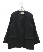 Lourenローレン）の古着「slit sleeve no collar jacket」｜ネイビー