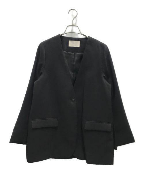 Louren（ローレン）louren (ローレン) slit sleeve no collar jacket ネイビー サイズ:FREEの古着・服飾アイテム