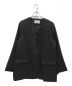 louren（ローレン）の古着「slit sleeve no collar jacket」｜ネイビー