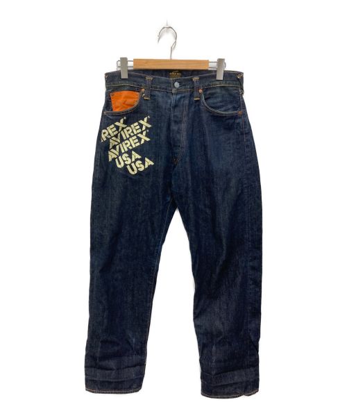 AVIREX（アヴィレックス）AVIREX (アヴィレックス) EVISU (エビス) デニムパンツ インディゴ サイズ:SIZE86cm（W34）の古着・服飾アイテム