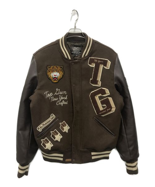 TOP GUN（トップガン）TOP GUN (トップガン) VARSITY JACKET ブラウン サイズ:Mの古着・服飾アイテム