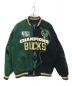 JH design（ジェイエイチデザイン）の古着「2 Tone Milwaukee Bucks Varsity Jacket」｜グリーン×ブラック