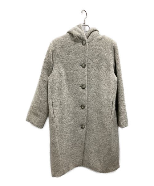 MaxMara（マックスマーラ）MaxMara (マックスマーラ) アルパカ混ウールフーデッドコート グレー サイズ:40の古着・服飾アイテム