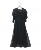 CELFORDセルフォード）の古着「バリエーションチュールギャザードレス」｜ブラック