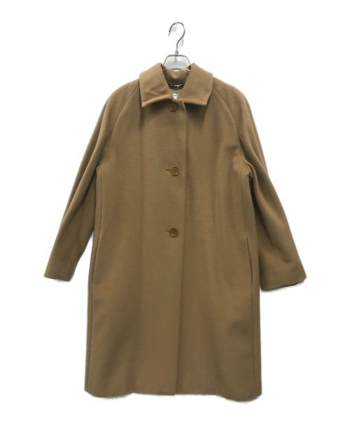 MaxMara（マックスマーラ）MaxMara (マックスマーラ) 付け襟付きウールステンカラーコート ベージュ サイズ:36の古着・服飾アイテム