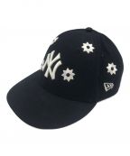 New Era×nick gearニューエラ×ニックギア）の古着「3D Flower Cap」｜ネイビー