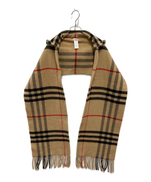 BURBERRY（バーバリー）BURBERRY (バーバリー) Embroidered Wool Blend Scarf ベージュの古着・服飾アイテム