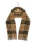 BURBERRY（バーバリー）の古着「Embroidered Wool Blend Scarf」｜ベージュ