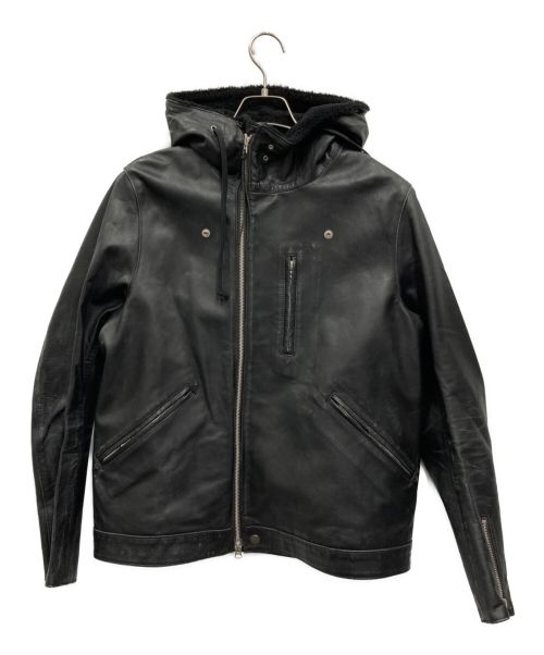 UNDERCOVERISM（アンダーカバーイズム）UNDERCOVERISM (アンダーカバーイズム) LEATHER ARMY RIDERS JACKET ブラック サイズ:2の古着・服飾アイテム