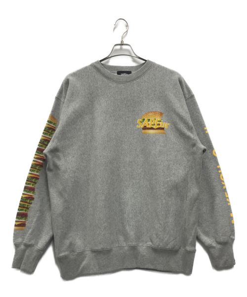 SAPEur（サプール）SAPEur (サプール) BURGER CREW SWEAT グレー サイズ:XLの古着・服飾アイテム