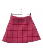 patouパトゥ）の古着「high-waisted check skirt」｜ピンク